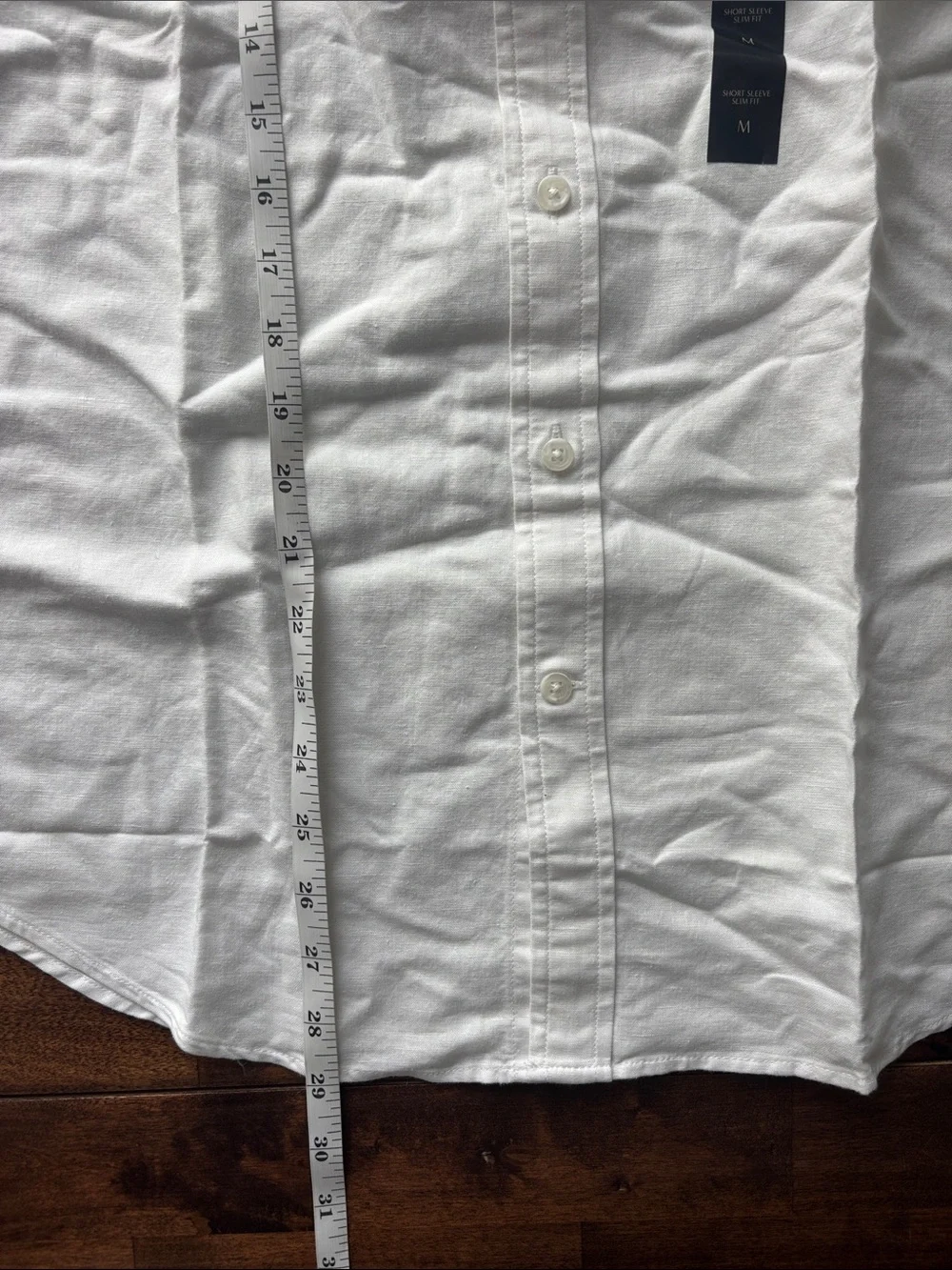 Banana Republic White Short-Sleeve Button-Down Shirt